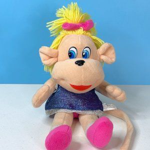 VERY RARE Vintage Plush Appeal Girl Monkey 14" Plush Stuffed‎ Animal Toy